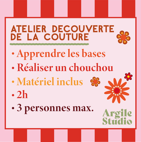 Atelier de couture débutant - Réaliser un chouchou