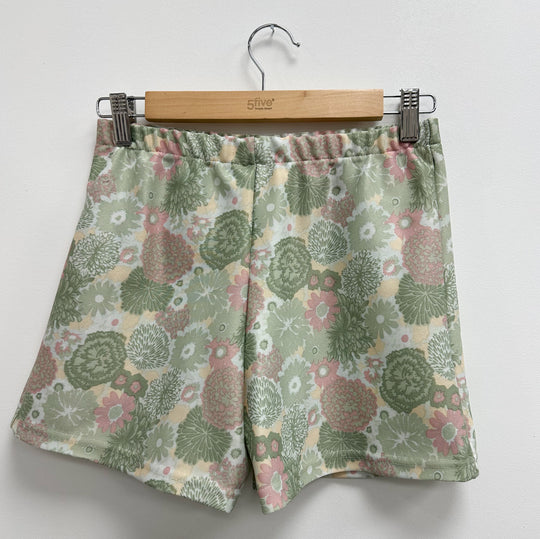 Short upyclé vert à fleurs Taille S