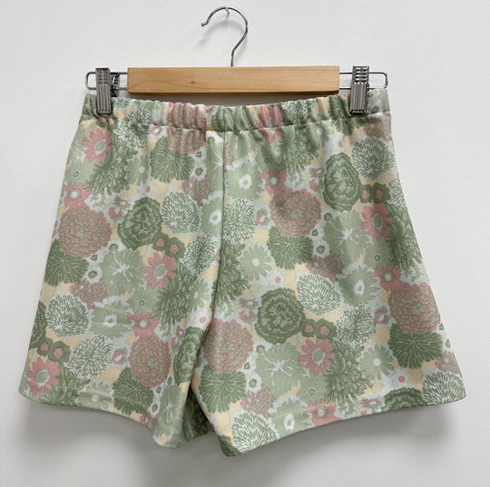 Short upyclé vert à fleurs Taille S