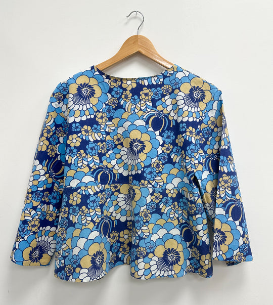 Blouse upcyclé à fleurs 70’s - S/M