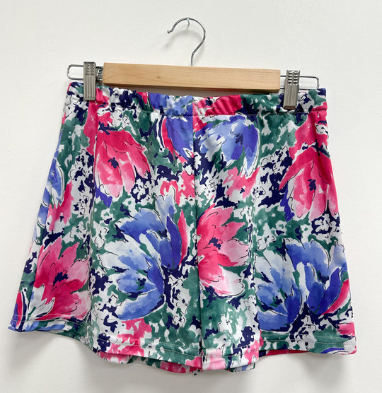 Short upcylé motif à fleurs Taille M