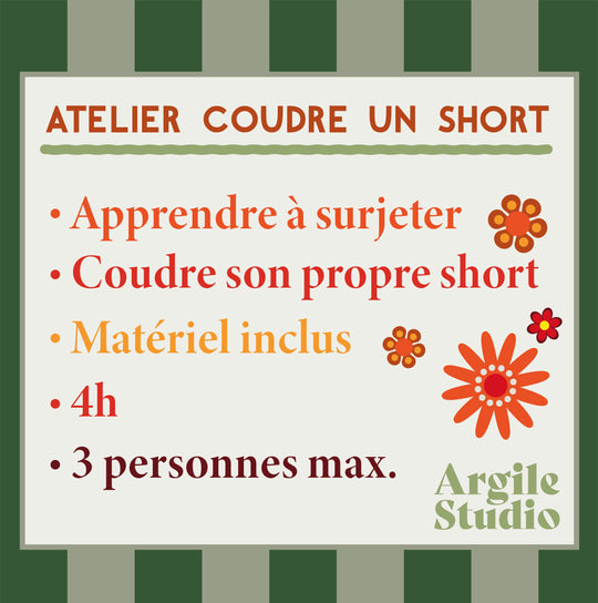 Atelier couture : Apprenez à réaliser un short